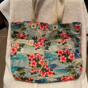 MOSSIMO Tropical Print Tote Bag
